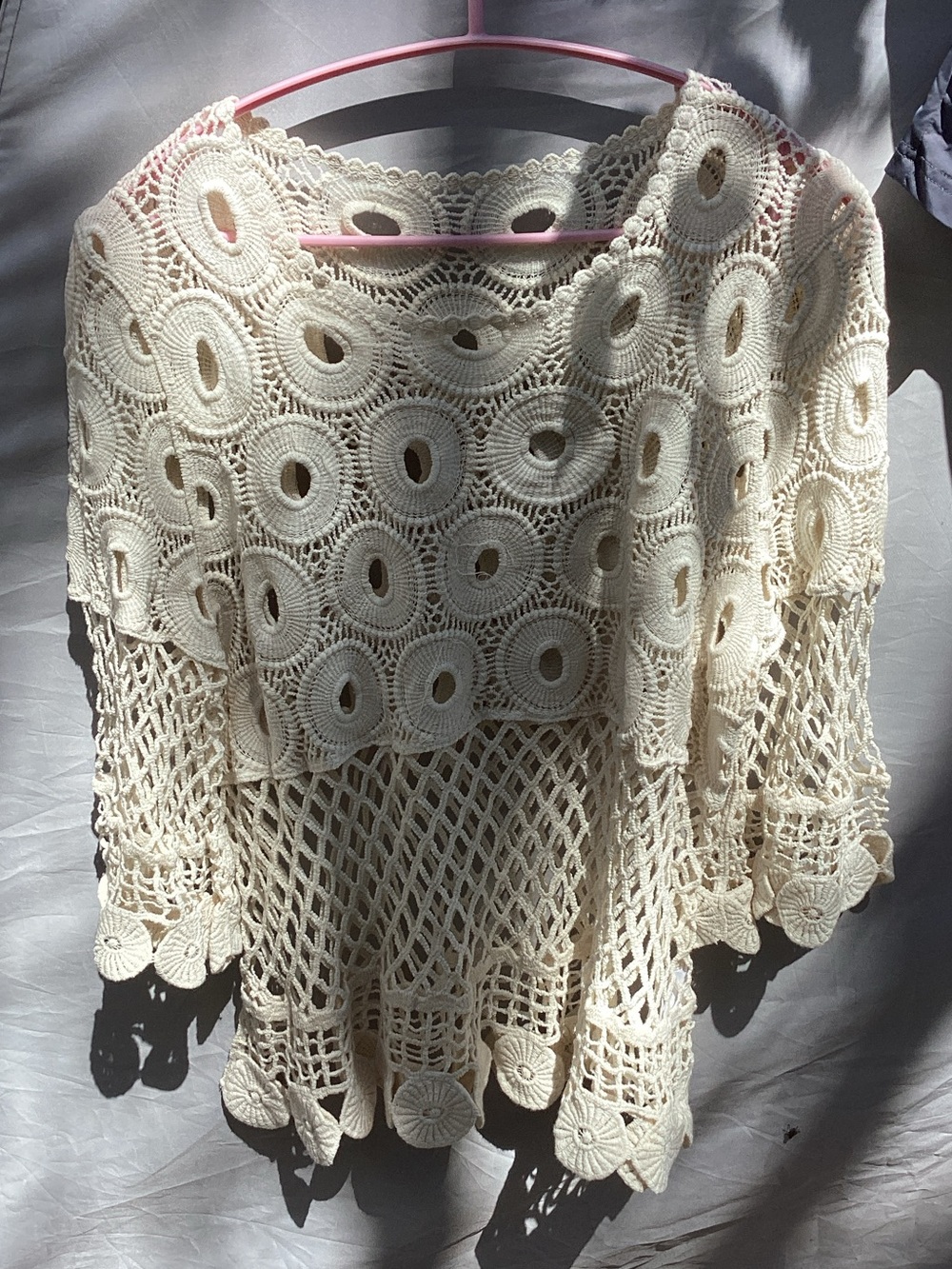Crochet Openwork top in Cream